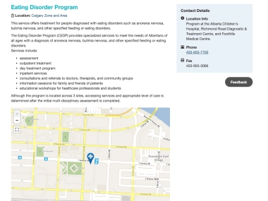 Alberta eating disorder