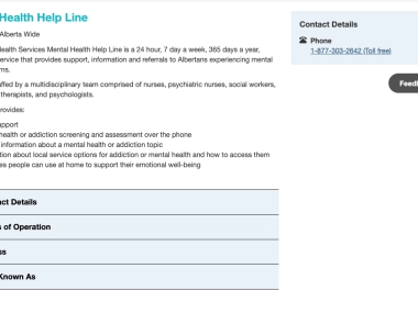 Mental health helpline