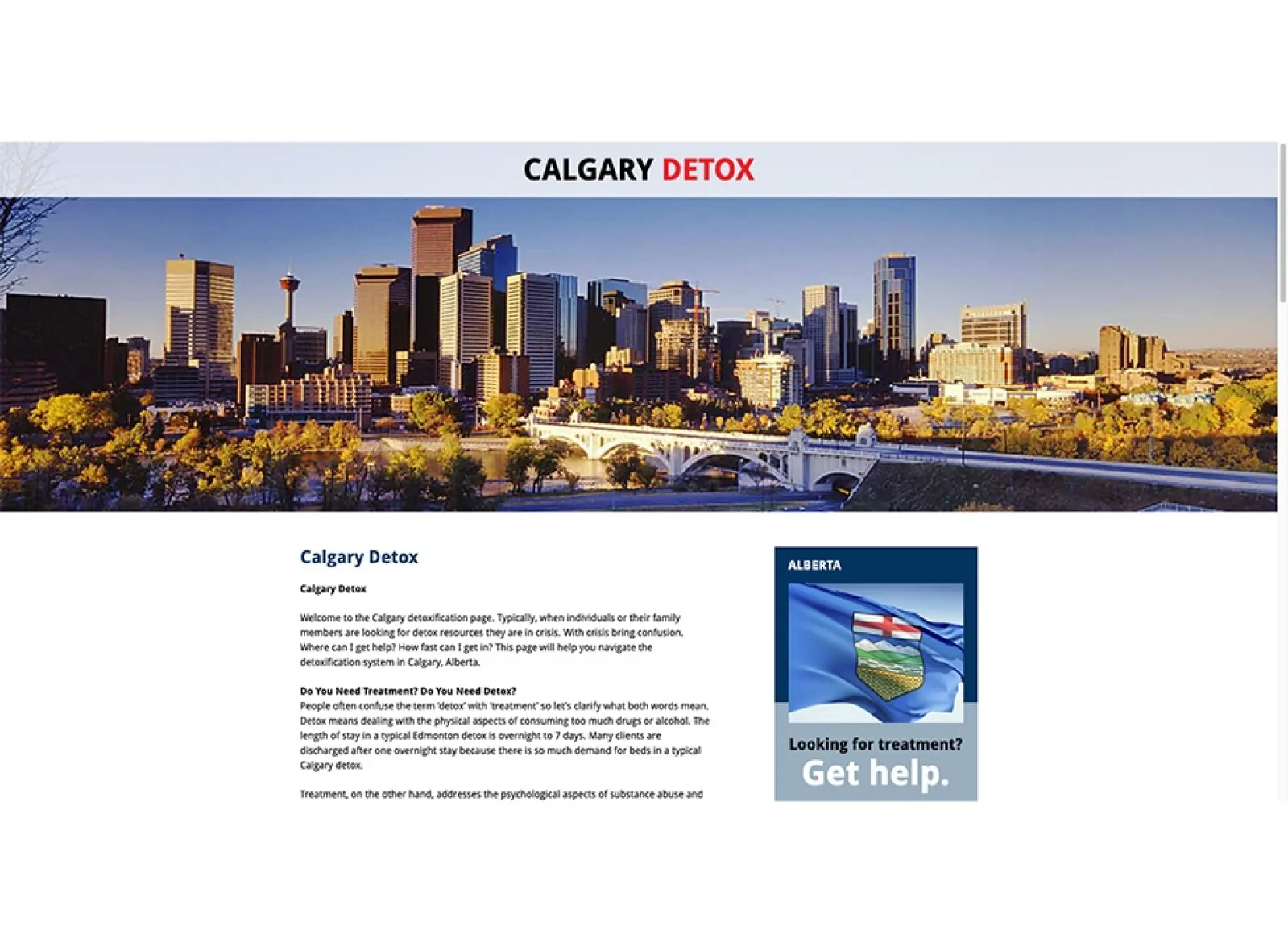 Calgary detox centers